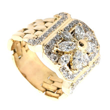 画像をギャラリービューアに読み込む, K18<br />ダイヤモンドフラワーリング