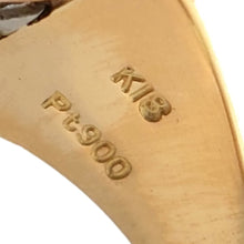 画像をギャラリービューアに読み込む, K18/Pt900<br />ダイヤモンドスリーカラーウェーブリング