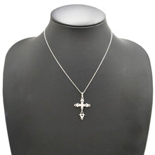画像をギャラリービューアに読み込む, K18WG<br />ダイヤモンドクロスネックレス