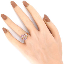 画像をギャラリービューアに読み込む, K18<br />サファイア×ダイヤモンド フラワーリング