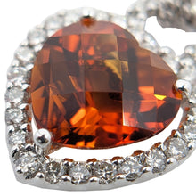 画像をギャラリービューアに読み込む, K18<br />シトリン×ダイヤモンド ハートネックレス