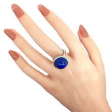 画像をギャラリービューアに読み込む, Pt900<br />ラピスラズリ×ダイヤモンド リング