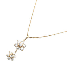 画像をギャラリービューアに読み込む, K18<br />ダイヤモンドフラワーネックレス