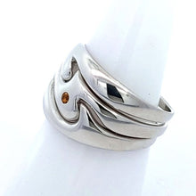 画像をギャラリービューアに読み込む, K18WG<br />ダイヤモンド×シトリン リング