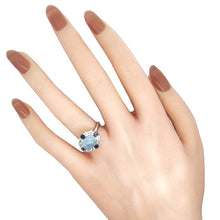 画像をギャラリービューアに読み込む, K18WG<br />アクアマリン×アイオライト×ラブラドーライト リング
