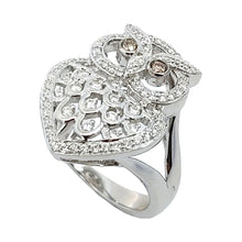 画像をギャラリービューアに読み込む, K18<br />ダイヤモンドフクロウリング