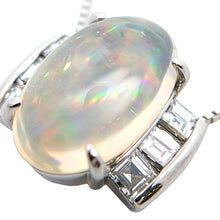 画像をギャラリービューアに読み込む, Pt900/K18WG<br />オパール×ダイヤモンド ネックレス