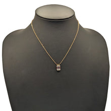 画像をギャラリービューアに読み込む, K18/Pt900<br />ピンクトルマリン×ダイヤモンド スクエアネックレス