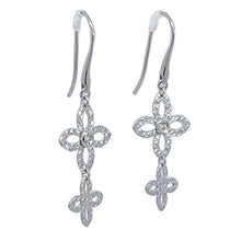 画像をギャラリービューアに読み込む, K18WG<br />ダイヤモンドフラワーピアス