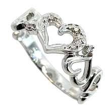 画像をギャラリービューアに読み込む, K18WG<br />ダイヤモンドハートリング