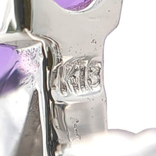 画像をギャラリービューアに読み込む, K18<br />アメジスト×ダイヤモンド ピアス