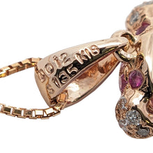 画像をギャラリービューアに読み込む, K18<br />サファイア×ダイヤモンド テディベアネックレス