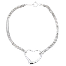 画像をギャラリービューアに読み込む, K18WG<br />オープンハートブレスレット