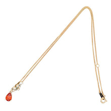 画像をギャラリービューアに読み込む, K18<br />スペサタイトガーネット×ダイヤモンド ドロップネックレス