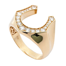 画像をギャラリービューアに読み込む, K18<br />ダイヤモンドホースシューリング