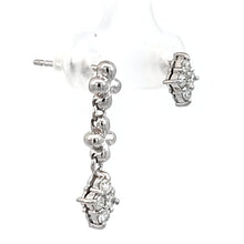 画像をギャラリービューアに読み込む, Pt850<br />ダイヤモンドデザインピアス