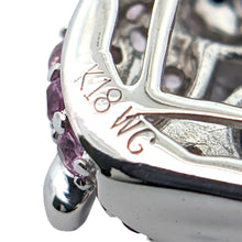 画像をギャラリービューアに読み込む, K18WG<br />ピンクサファイア×ブラックダイヤモンド キャットネックレス