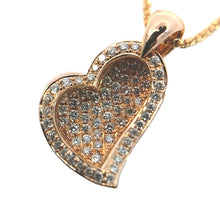 画像をギャラリービューアに読み込む, K18<br />ダイヤモンドハートネックレス