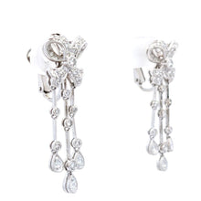 画像をギャラリービューアに読み込む, Pt900<br />ダイヤモンドリボンイヤリング