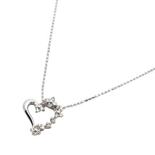 画像をギャラリービューアに読み込む, K18WG<br />ダイヤモンドハートネックレス