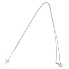 画像をギャラリービューアに読み込む, Pt900/Pt850<br />ダイヤモンドクロスネックレス