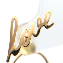 画像をギャラリービューアに読み込む, K18<br />loveロゴ×チャーム付きピアス