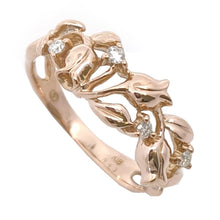 画像をギャラリービューアに読み込む, K18<br />ダイヤモンドリリーモチーフリング