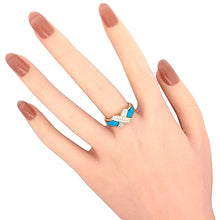 画像をギャラリービューアに読み込む, K18YG<br />トルコ石×ダイヤモンド