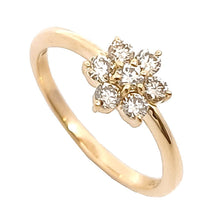 画像をギャラリービューアに読み込む, K18<br />ダイヤモンドフラワーリング