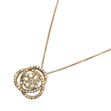 画像をギャラリービューアに読み込む, K18<br />ダイヤモンドローズモチーフネックレス