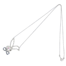 画像をギャラリービューアに読み込む, K18WG<br />ダイヤモンド×サファイア×ルビー ラビットネックレス