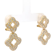 画像をギャラリービューアに読み込む, K18<br />ダイヤモンドフラワーピアス