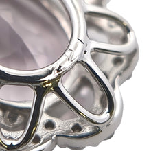 画像をギャラリービューアに読み込む, K18WG<br />クンツァイト×ダイヤモンド フラワーシルエットネックレス