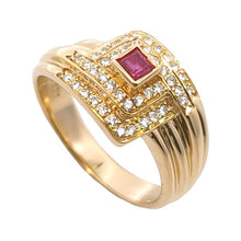 画像をギャラリービューアに読み込む, K18<br />ルビー×ダイヤモンド リング