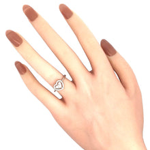 画像をギャラリービューアに読み込む, K18WG<br />ダイヤモンドハートリング