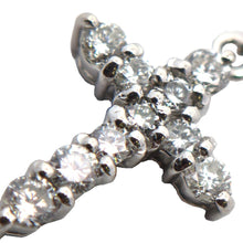 画像をギャラリービューアに読み込む, Pt900/Pt850<br />ダイヤモンドクロスネックレス