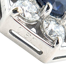 画像をギャラリービューアに読み込む, Pt900/Pt850<br />サファイア×ダイヤモンド フラワーネックレス