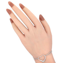 画像をギャラリービューアに読み込む, K18WG<br />オープンハートブレスレット