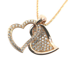画像をギャラリービューアに読み込む, K18<br />ダイヤモンドハートネックレス