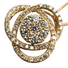 画像をギャラリービューアに読み込む, K18<br />ダイヤモンドローズモチーフネックレス