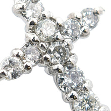 画像をギャラリービューアに読み込む, Pt900<br />ダイヤモンドクロスイヤリング