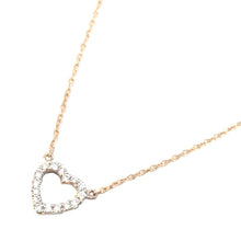画像をギャラリービューアに読み込む, K18PG<br />ダイヤモンドミニハートネックレス