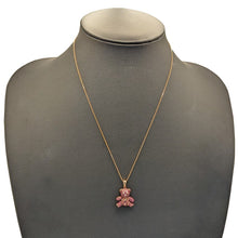 画像をギャラリービューアに読み込む, K18<br />サファイア×ダイヤモンド テディベアネックレス