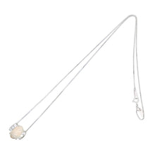 画像をギャラリービューアに読み込む, Pt900/K18WG<br />オパール×ダイヤモンド ネックレス