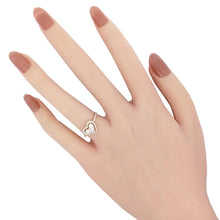 画像をギャラリービューアに読み込む, K18<br />ダイヤモンドハートリング