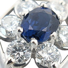 画像をギャラリービューアに読み込む, Pt900/Pt850<br />サファイア×ダイヤモンド フラワーネックレス