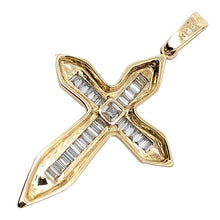 画像をギャラリービューアに読み込む, K18<br />ダイヤモンドクロスペンダント