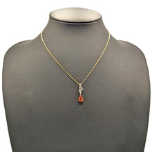 画像をギャラリービューアに読み込む, K18<br />スペサタイトガーネット×ダイヤモンド ドロップネックレス