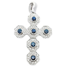 画像をギャラリービューアに読み込む, K18<br />サファイア×ダイヤモンド 2WAYペンダント