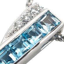 画像をギャラリービューアに読み込む, K18WG<br />サファイア×ブルートパーズ×ダイヤモンド ネックレス